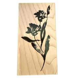 Penny Black 2004 Brushstroke Carnation Flower EUC 2831K Rubber Stamp